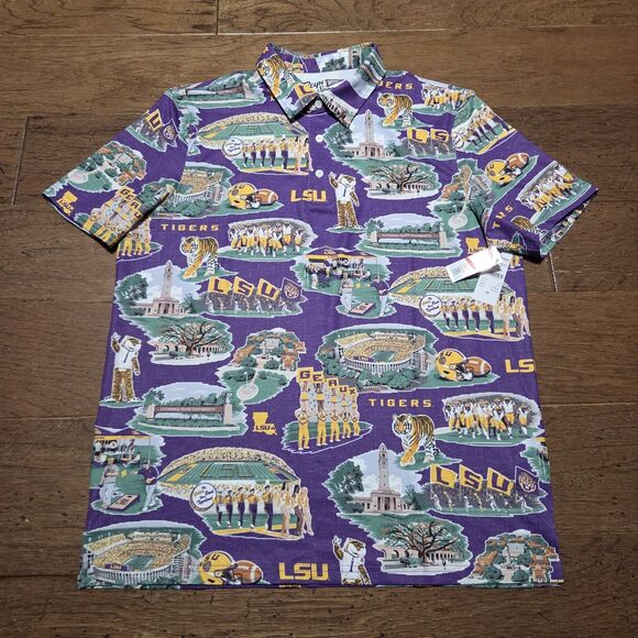 Reyn Spooner Other - NWT Reyn Spooner University of LSU TIGERS Hawaiian Shirt Men’s Medium Louisiana